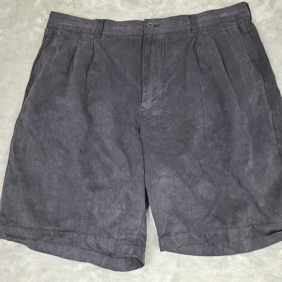 Tommy Bahama Flying‎ Fishbone Men’s Black Shorts Size 38 Silk Blend - Picture 1 of 9